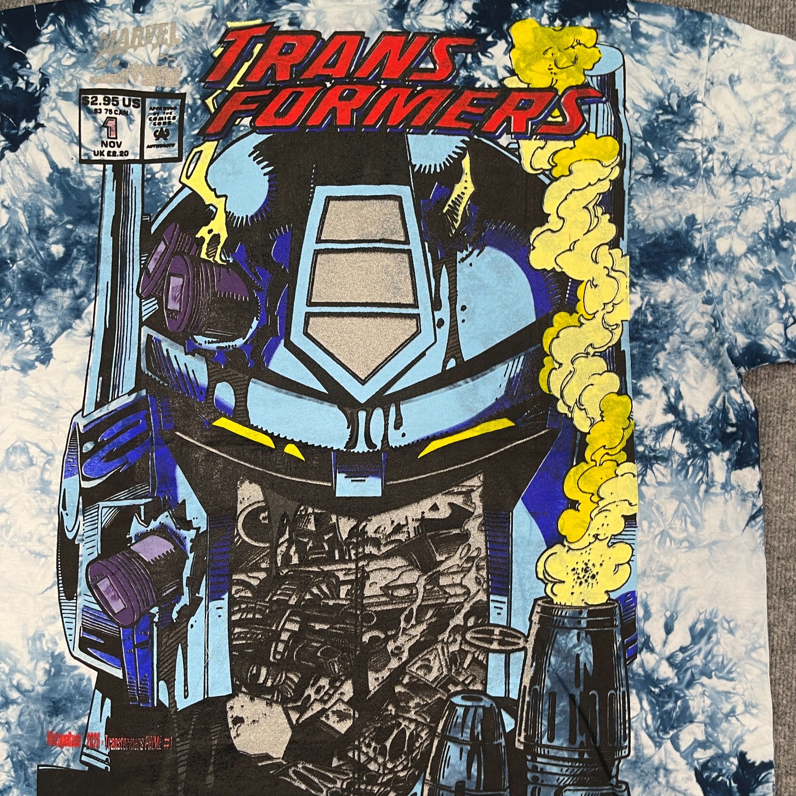 Vintage-Rush Transformers Optimus Prime Anime Art Shirt 3XL 28×35 Tie-Dye