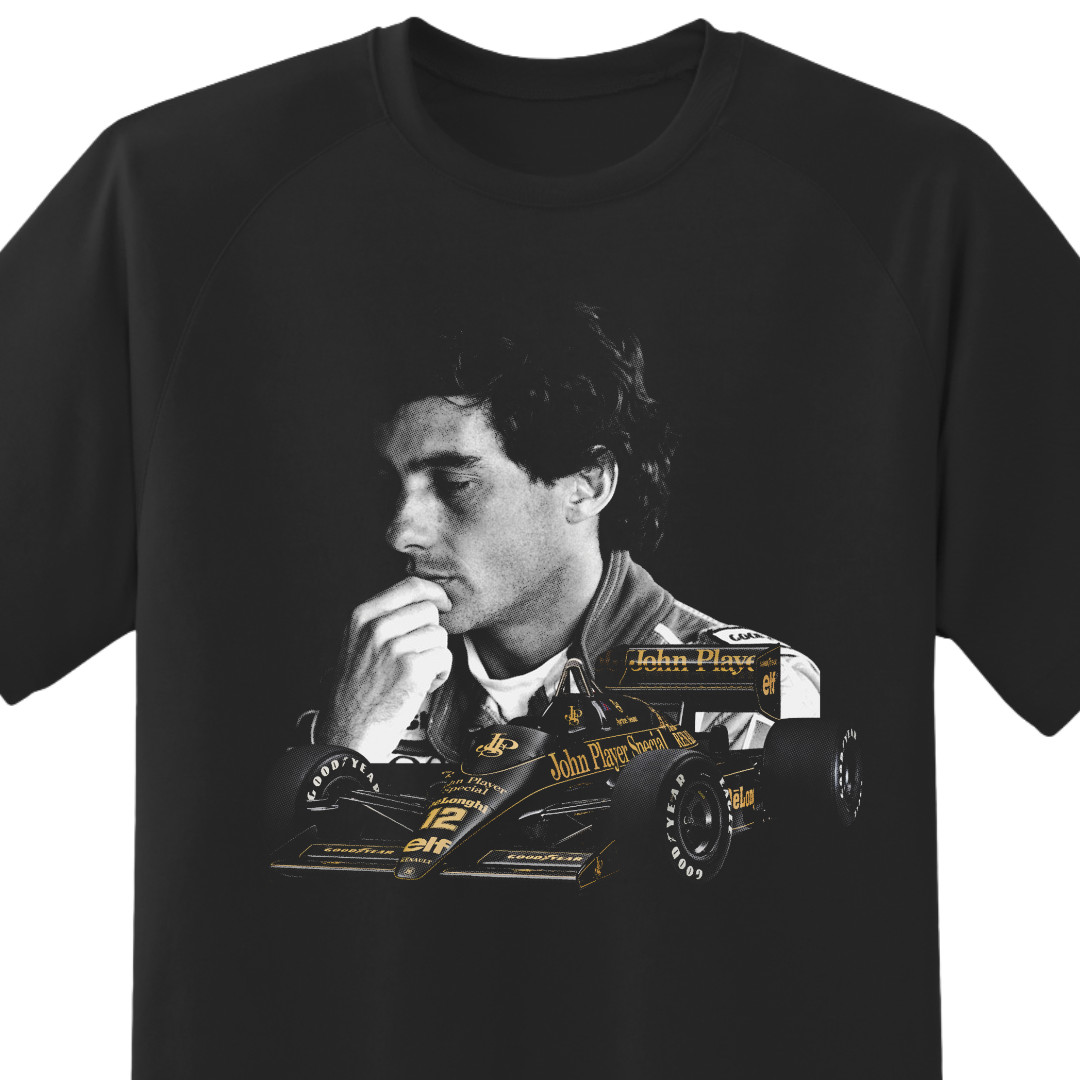 T-Shirt Retro Ayrton Senna L-otus Formula One Graphic Motorsport Shirt S-3XL