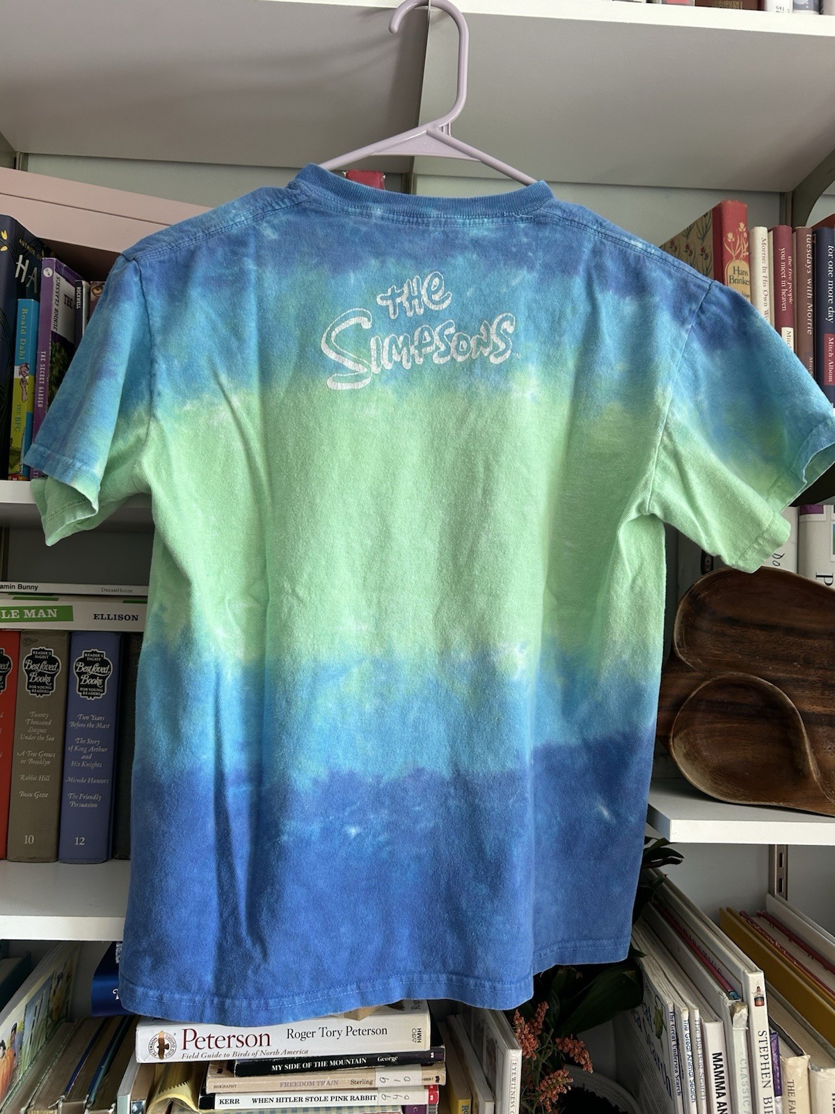 The Simpson’s Tie Dye Blue Green Graphic Tshirt Size Unknown See Measurements