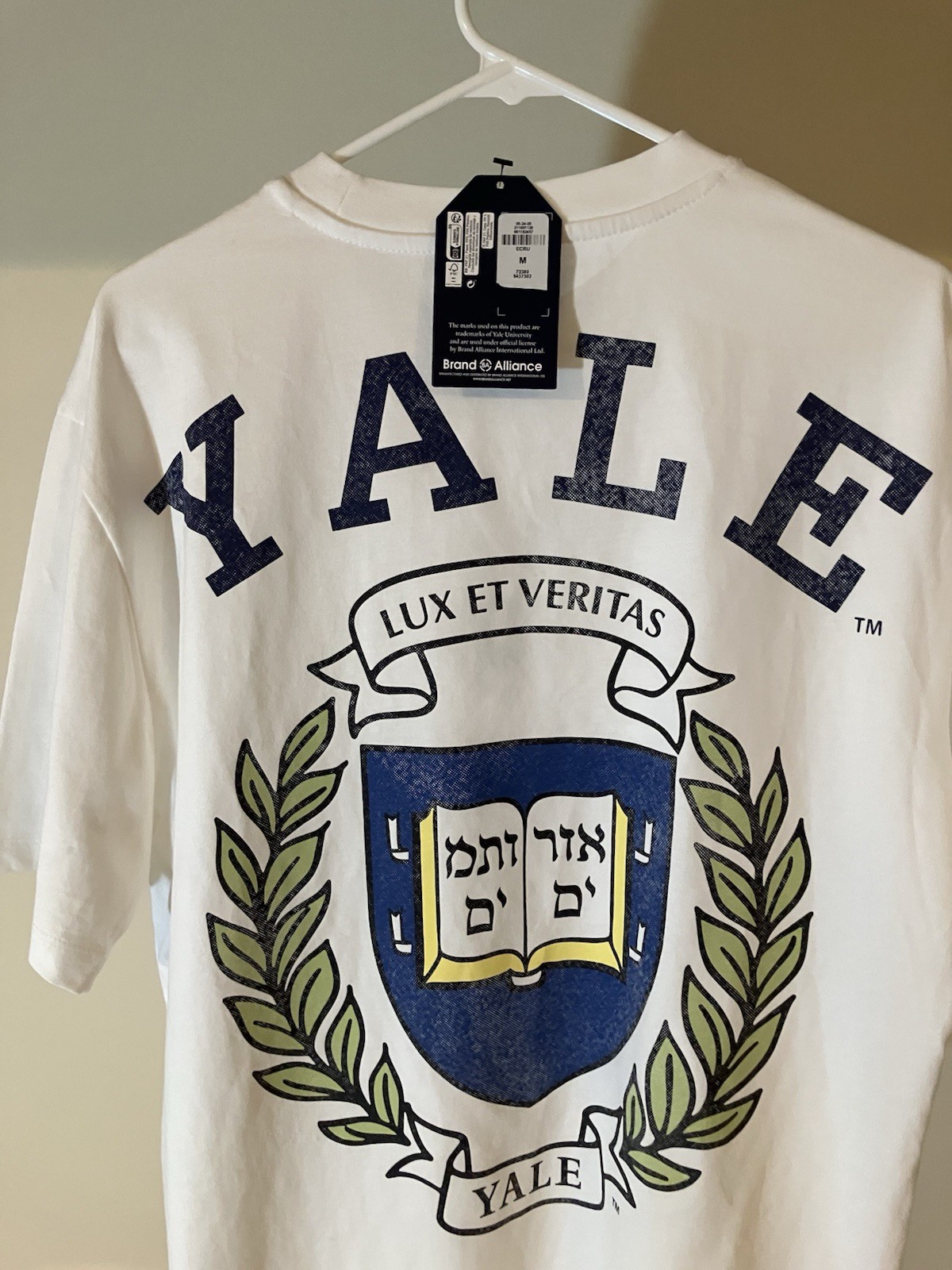 Double Sided Preppy Yale University Shirt Men MEDIUM Short Sleeve Tee New Cond.