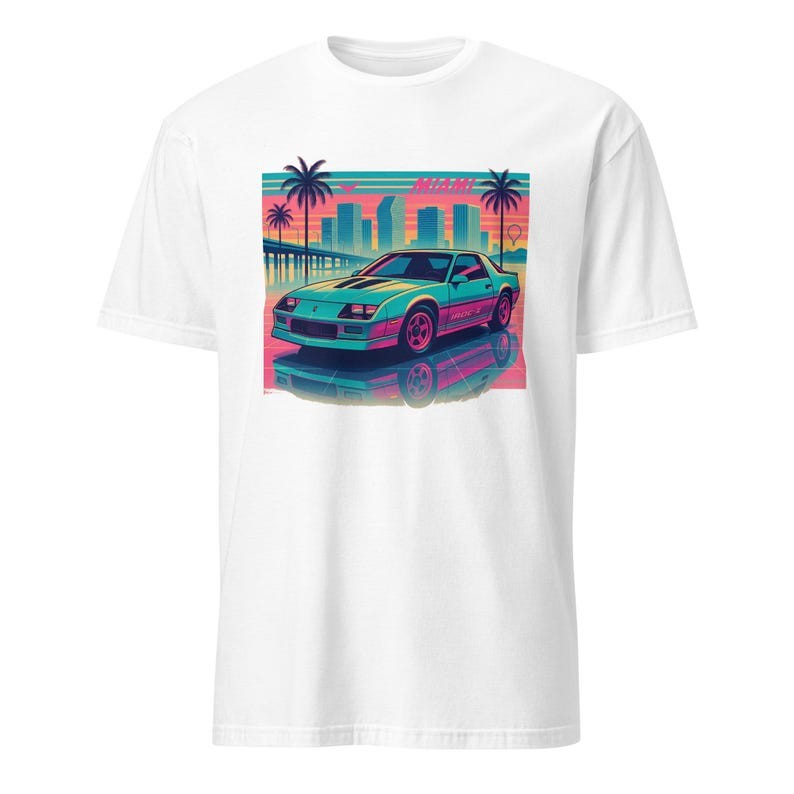 1987 Camaro IROC-Z Shirt Miami Nights Car Club Classic Muscle Retro Gift Tee