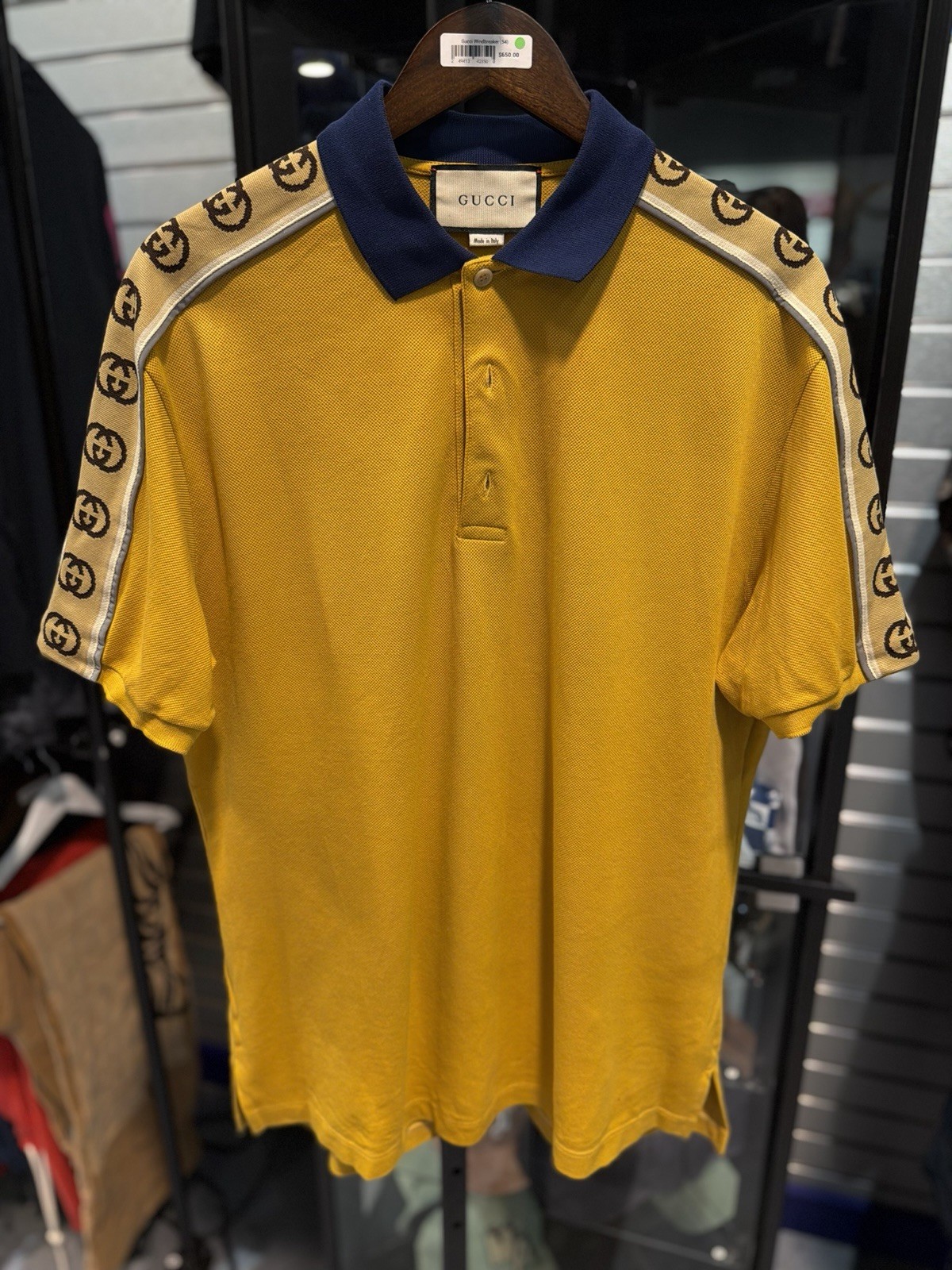 Gucci Polo T Shirt Yellow/Gold Size XXL $850 Retail 100% Authentic