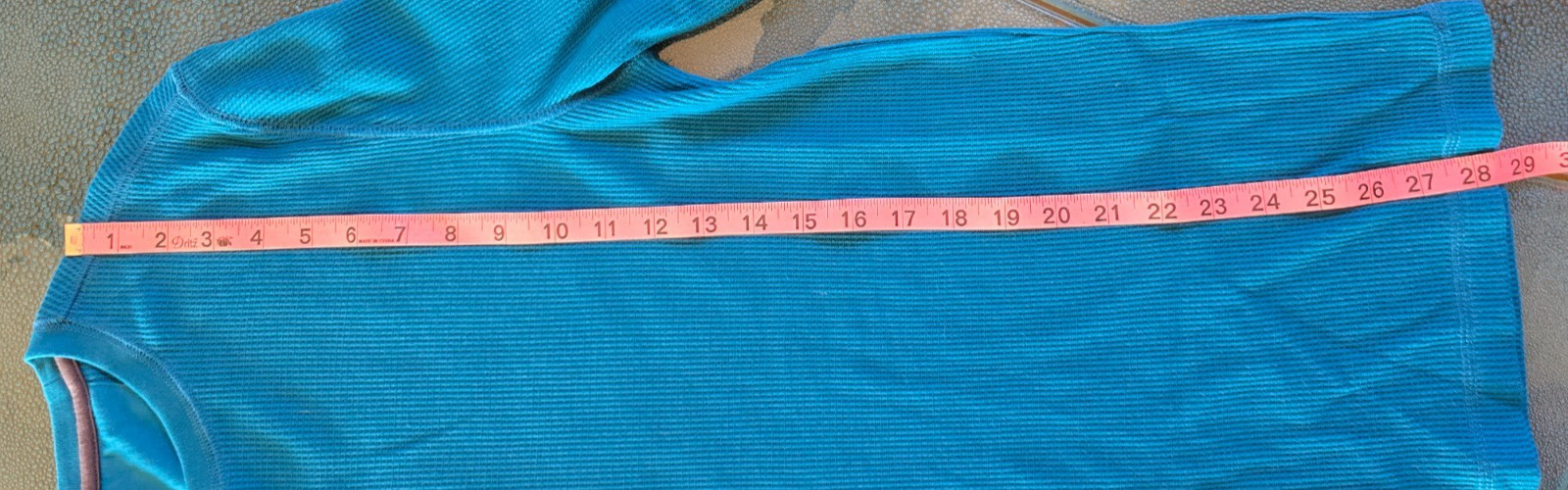 John Ashford Men Blue Cotton Blend Long Sleeve Thermal Round Neck Tee Sz M