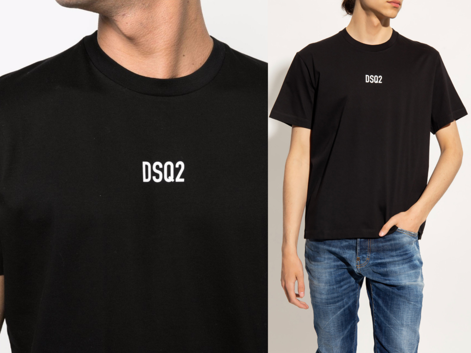 Dsquared2 Jeans Icon Mini Dsq2 Logo Print Box Tee T-Shirt Shirt New Season New M