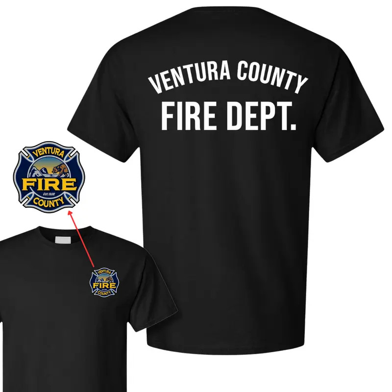 Ventura County Fire Dept T-Shirt, Vintage Firefighter Graphic Tee, Soft Cotton B