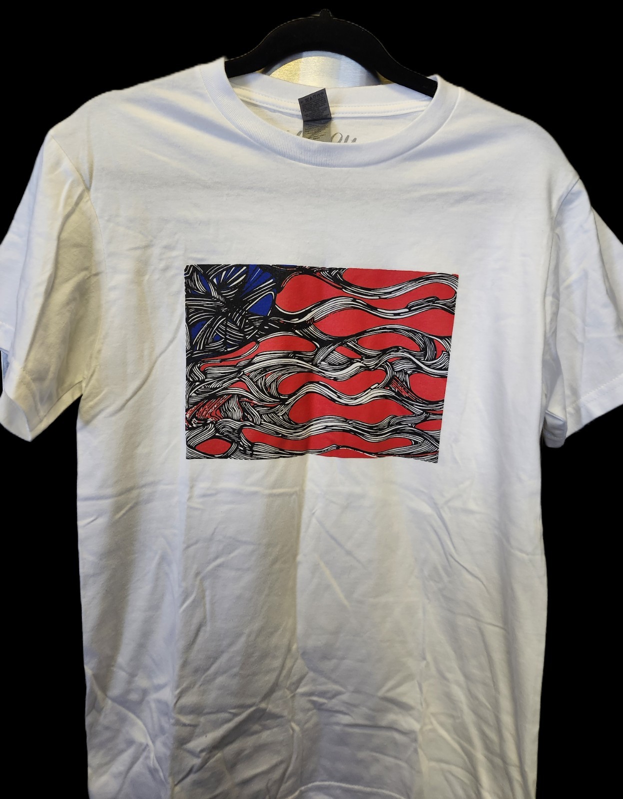 LINE BY LINE DESIGNS GRAPHIC ABSTRACT ART T-SHIRT MEDIUM FREE SHIPPING USA NEW