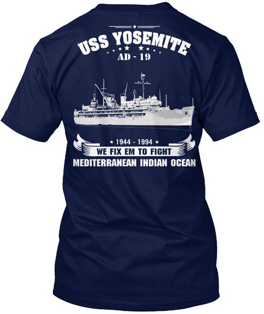 Uss Yosemite Ad 19 T-Shirt Made in the USA Size S to 5XL