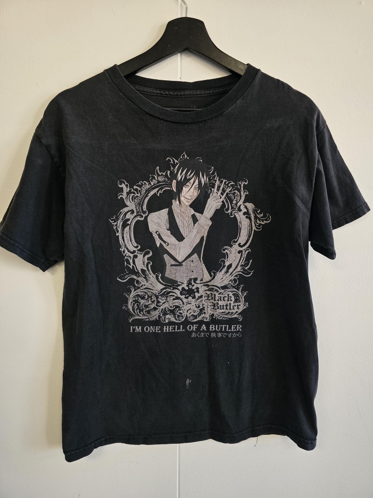 Black Butler Sebastian Michaelis Shirt Mens Medium Black Anime Graphic Tee