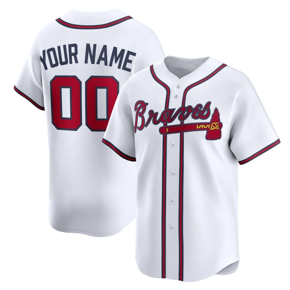 Custom Baseball Jersey Braves Personalized Name Number Unisex Sports Shirt