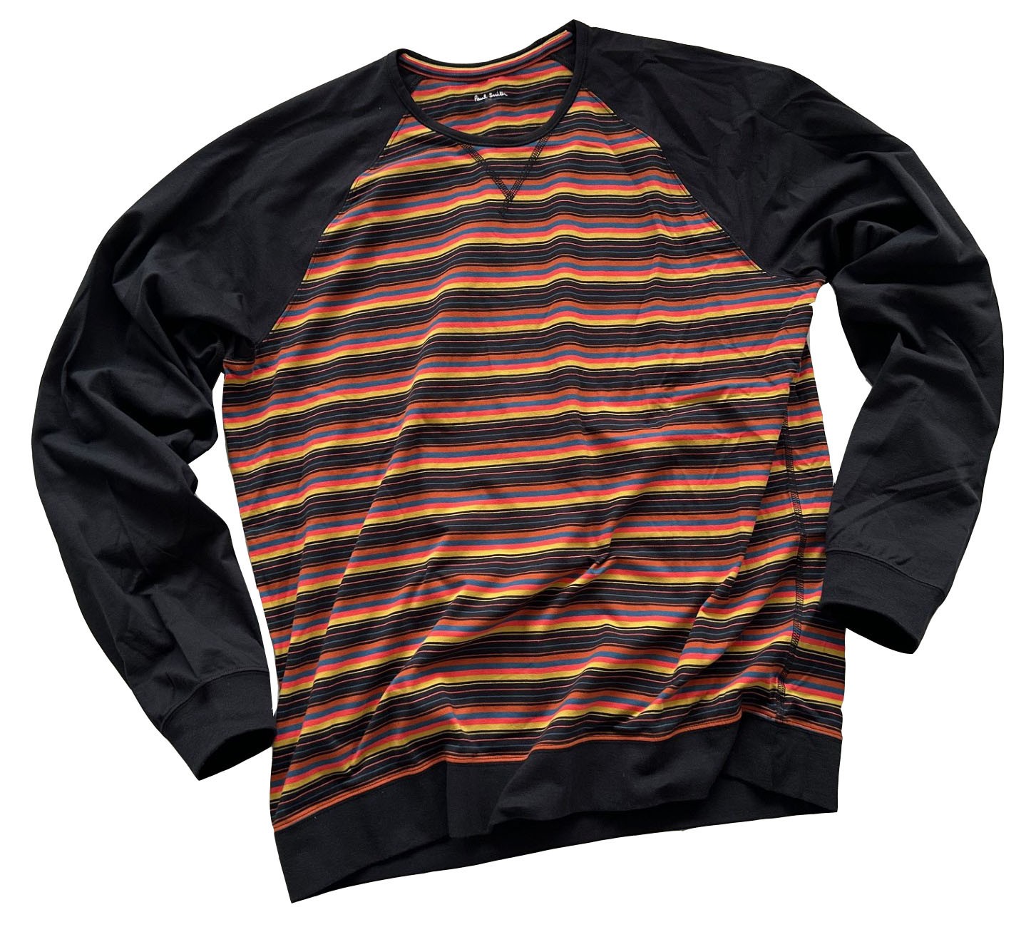 PAUL SMITH LONG SLEEVES STRIPED COTTON MULTICOLOURED T-SHIRT TOP RARE BNWT SZ-XL