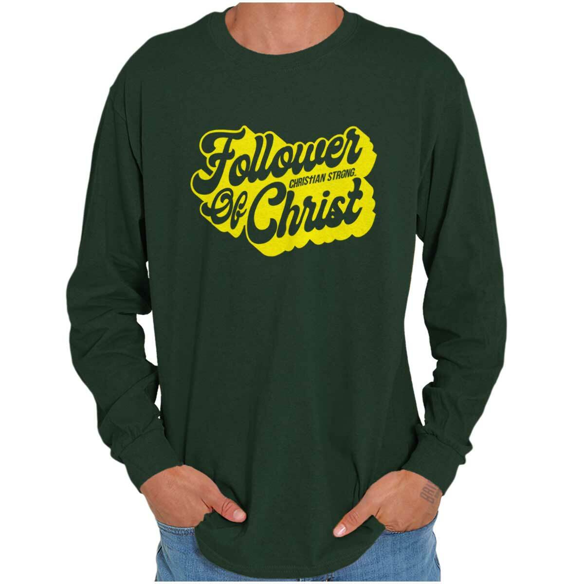 Christian Strong Rep For Jesus Religious Long Sleeve Tshirt for Men or Women