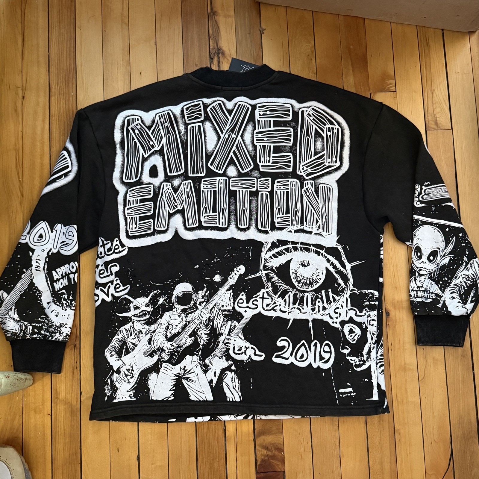 Mixed Emotion Designer Long Sleeve Shirt | EXTRA LARGE XL | Rare All Over Print