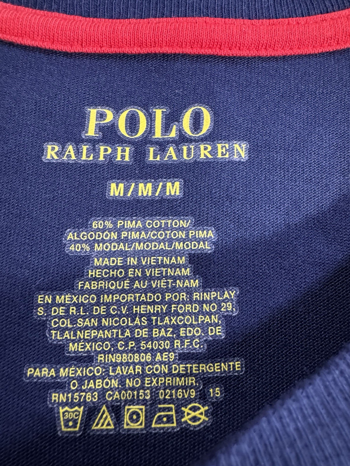 POLO Ralph Lauren Men’s Shirt Medium Crew Neck S/S Red Pony Lot Of 2