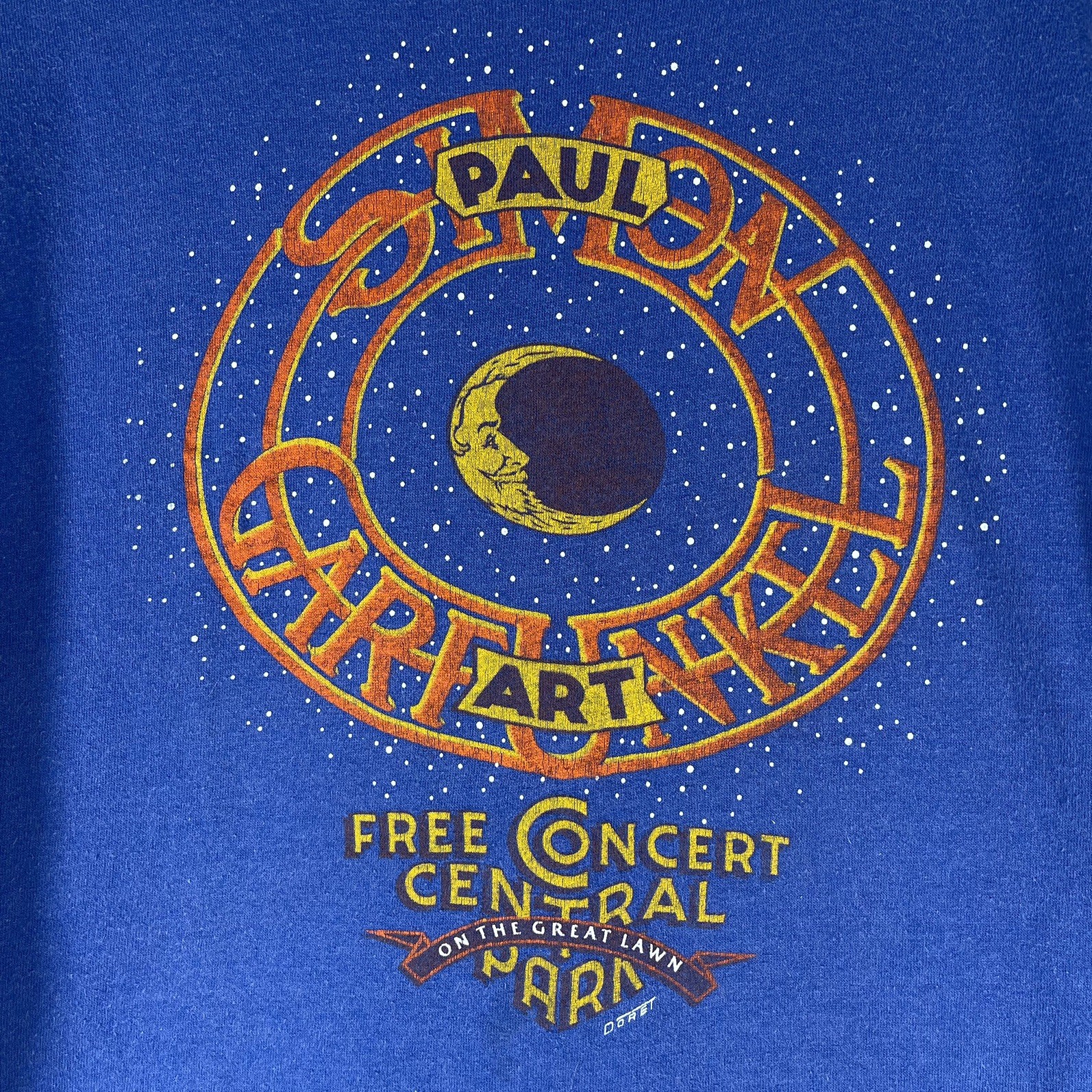 Vintage 1982 Paul Simon And Art Garfunkel Free Concert Central Park T Shirt Orig