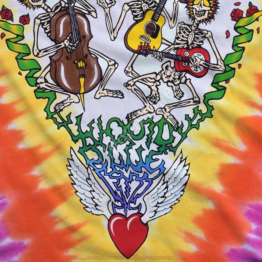 Grateful Dead Summer Tour 92 Tie-Dye T-Shirt Liquid Blue