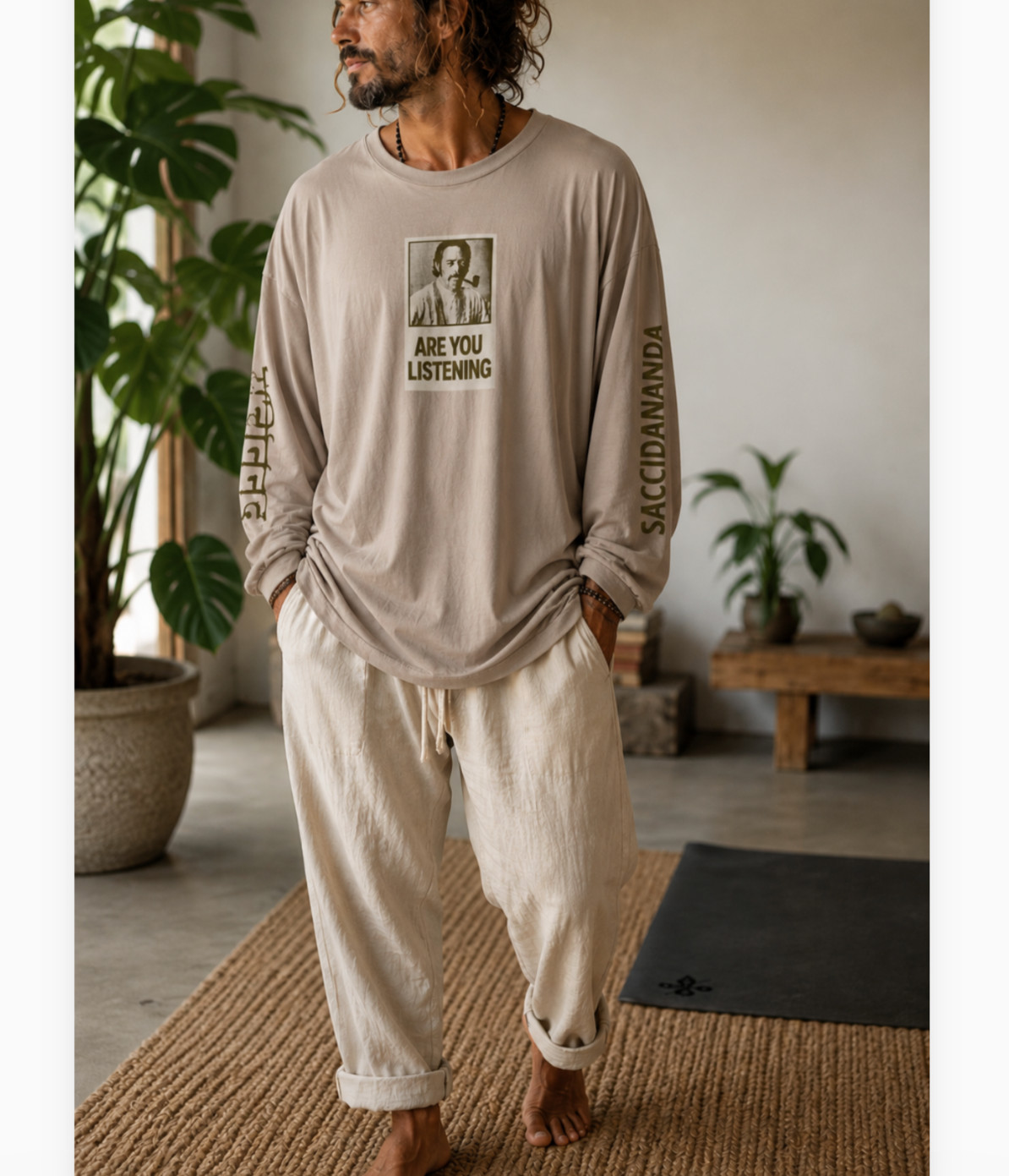 Far Out Allen Watts Are You Listening Long Sleeve T Shirt Oversized Conscious XL