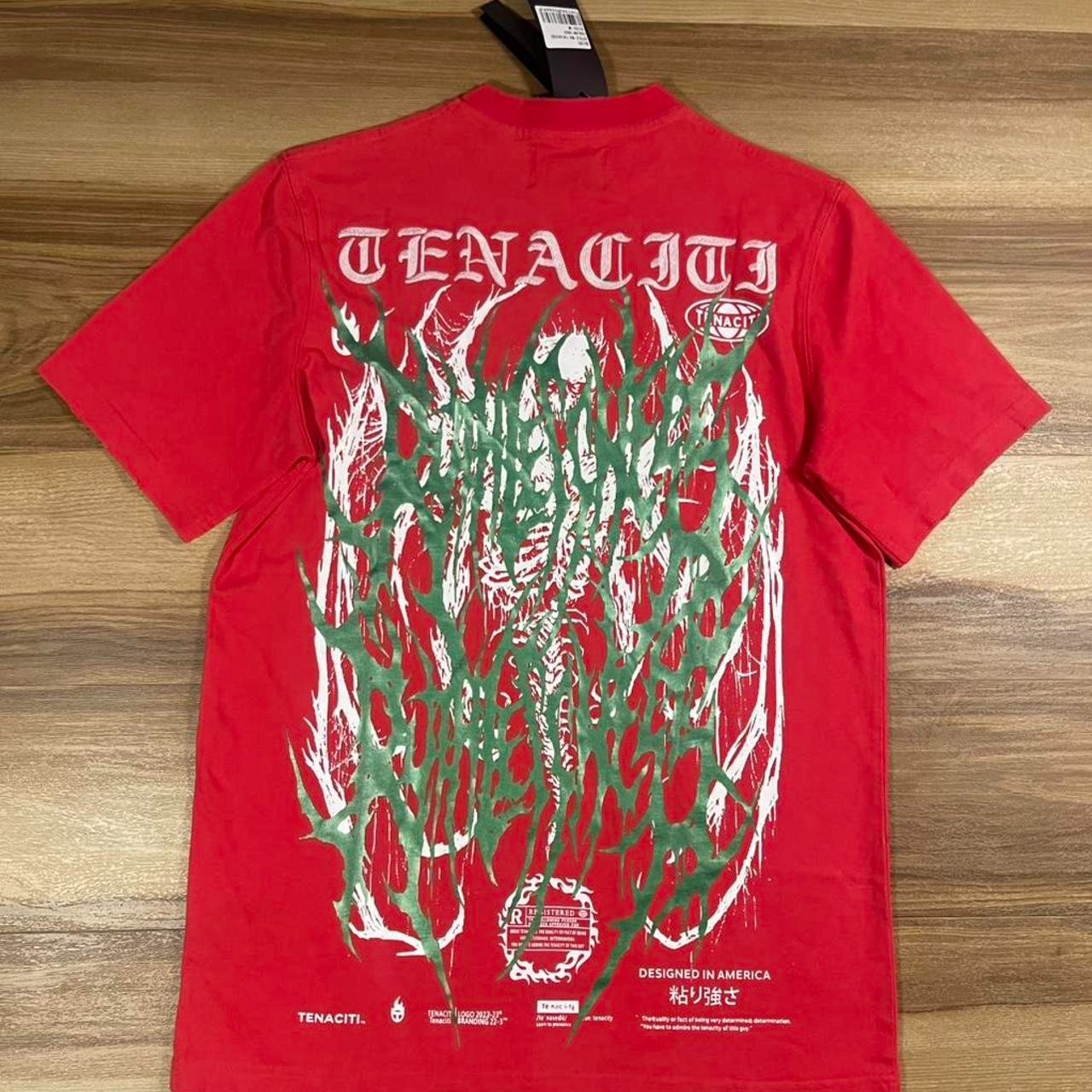 Tenaciti Studios T-Shirt Mens Large Black Ghost Graphic Distressed Streetwear