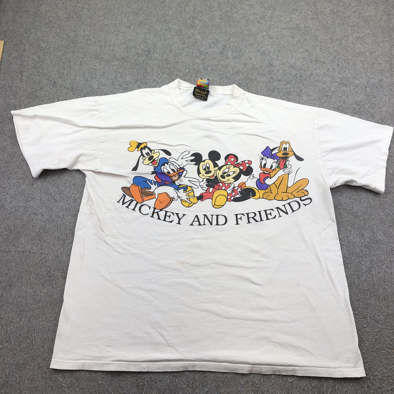Vintage Mickey And Friends Shirt Mens XL White Disney Mickey Unlimited Tee 90s