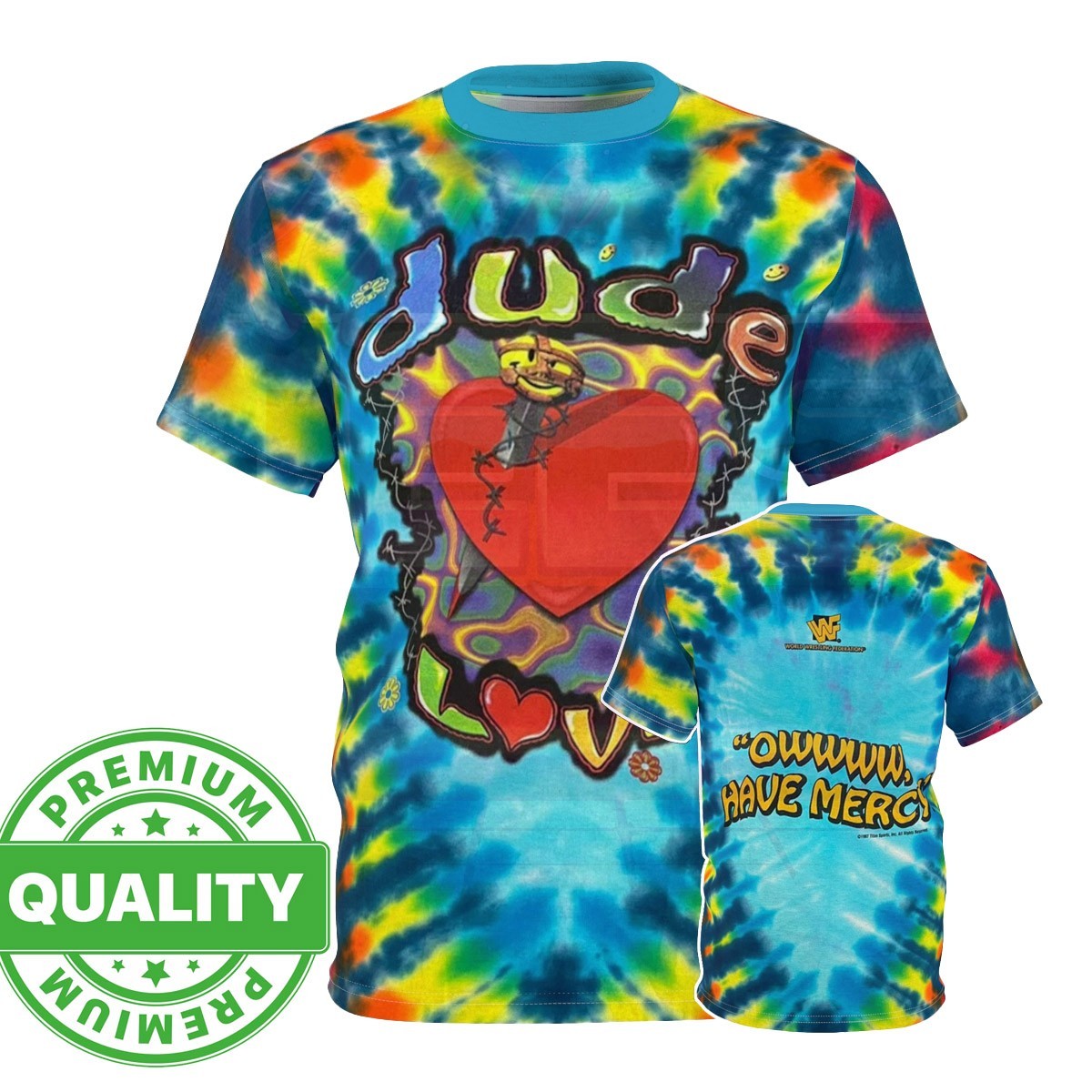 Mick Foley Dude Love AOP 3D Shirt Polyester Multicolor Unisex S-5XL ND1081