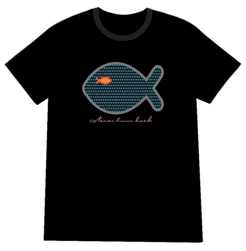 Fish God Bible Black T-shirts soft 100% combed cotton Unisex XS S M L XL XXL