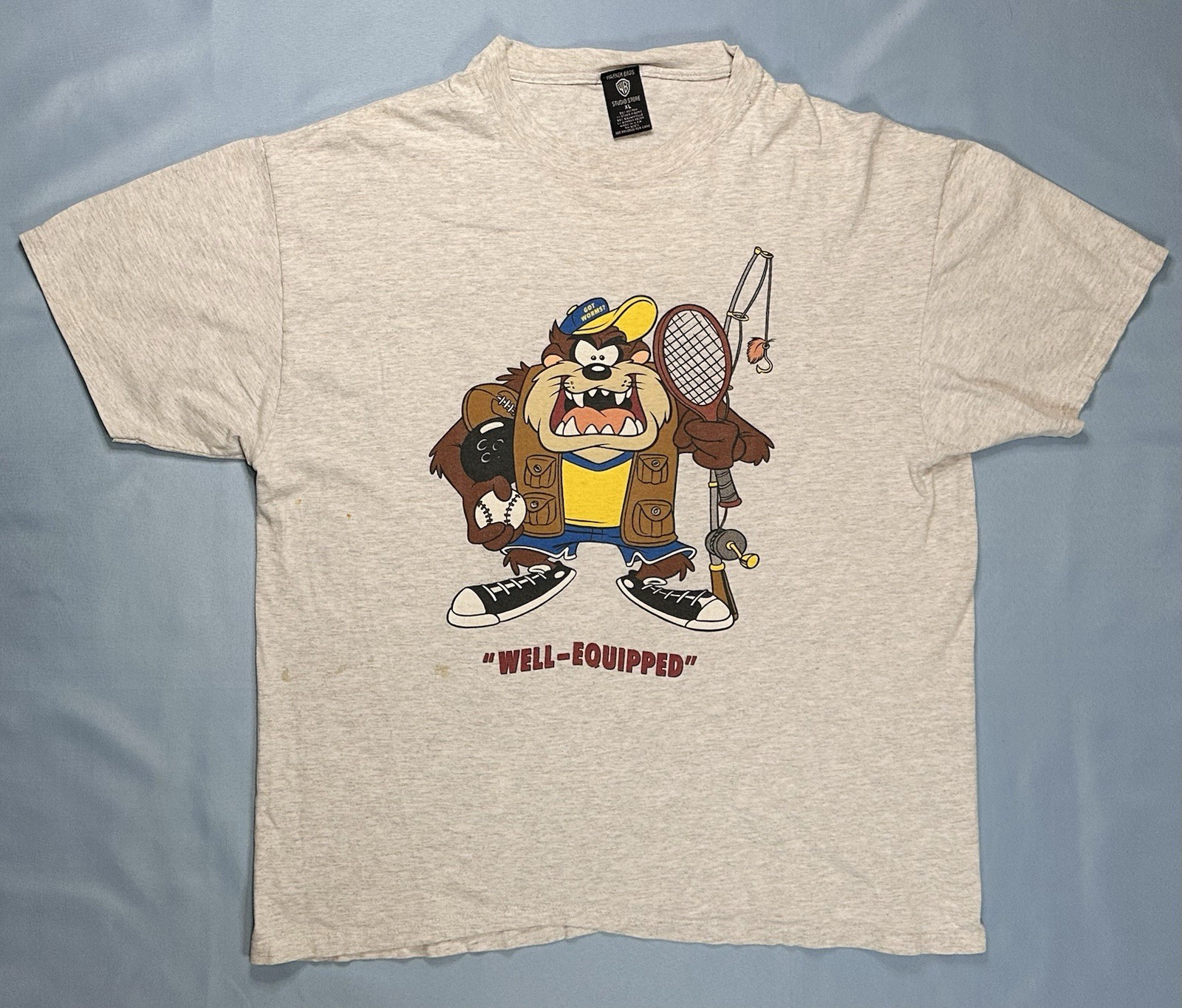 Vintage Taz Looney Tunes T-Shirt XL Warner Bros Studio Store 90s USA