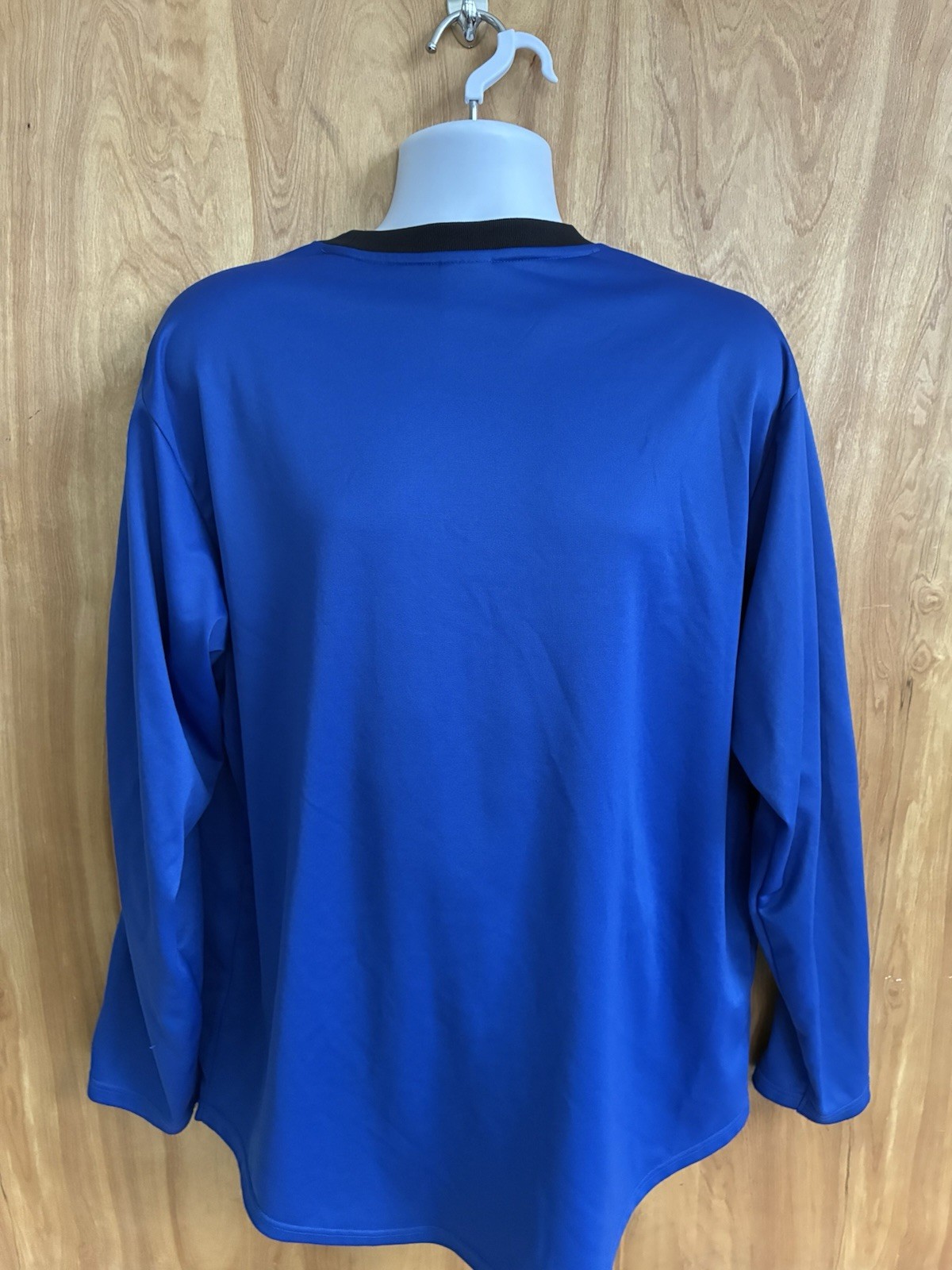 Vintage Nike Mini Swoosh Blue Long Sleeve Shirt Men’s XL Y2K Athletic