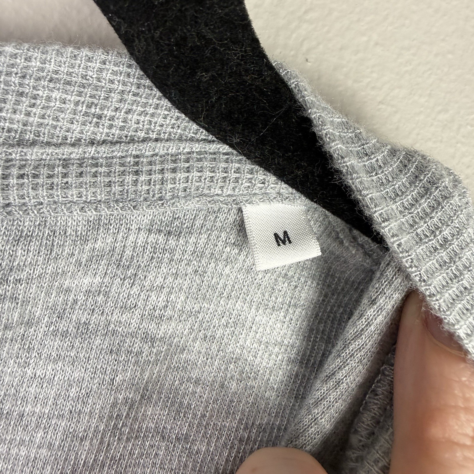 NN07 Men’s Clive T Shirt Medium Gray Waffle Knit Minimalist Scandinavian Tee
