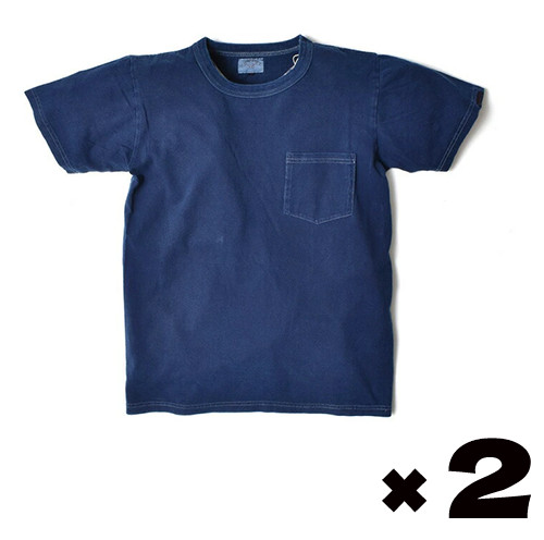 Aizome Japan Blue T-Shirt – Hand-dyed by craftsmen – 7.0oz Indigo 1P A