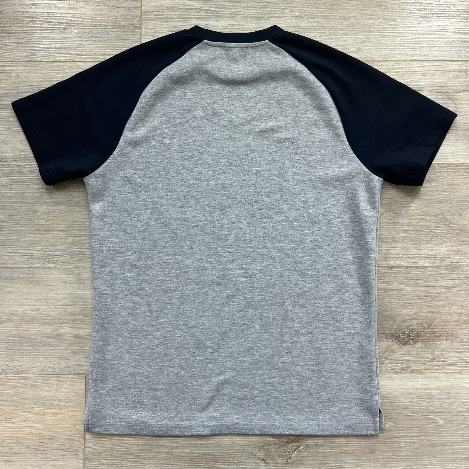 Reiss Mens Small Gray Colorblock Dudley Contrast Raglan Sleeve T-Shirt