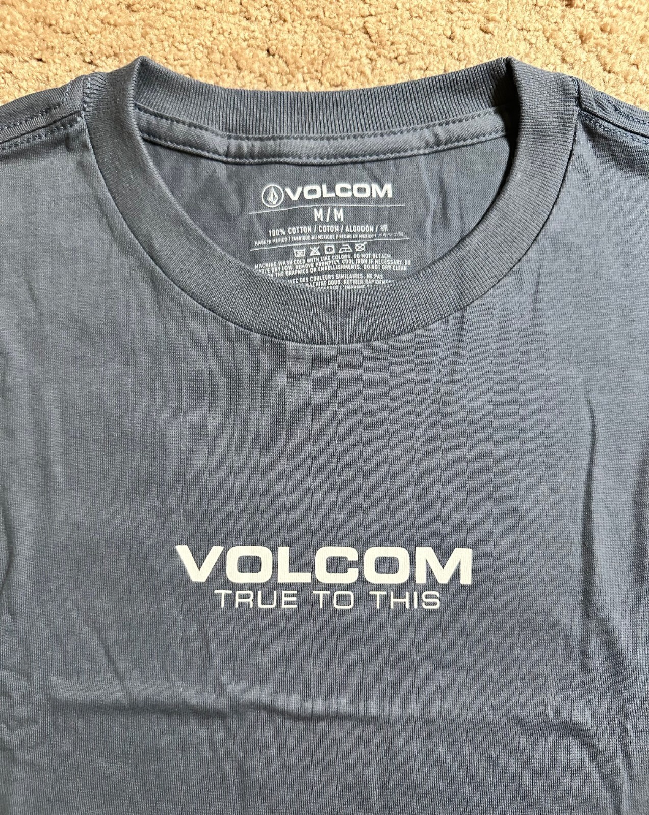 Volcom Men’s Neweuro Short Sleeve Crew Neck Tee shirt sz Medium Dark Slate NEW