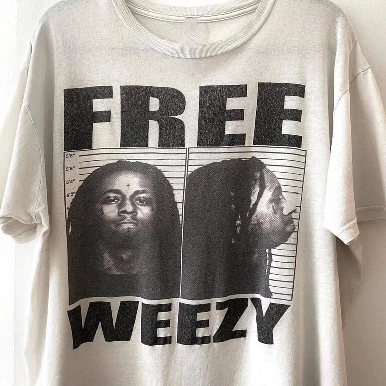Remake Free Weezy basic style 90s White T shirt Unisex tee