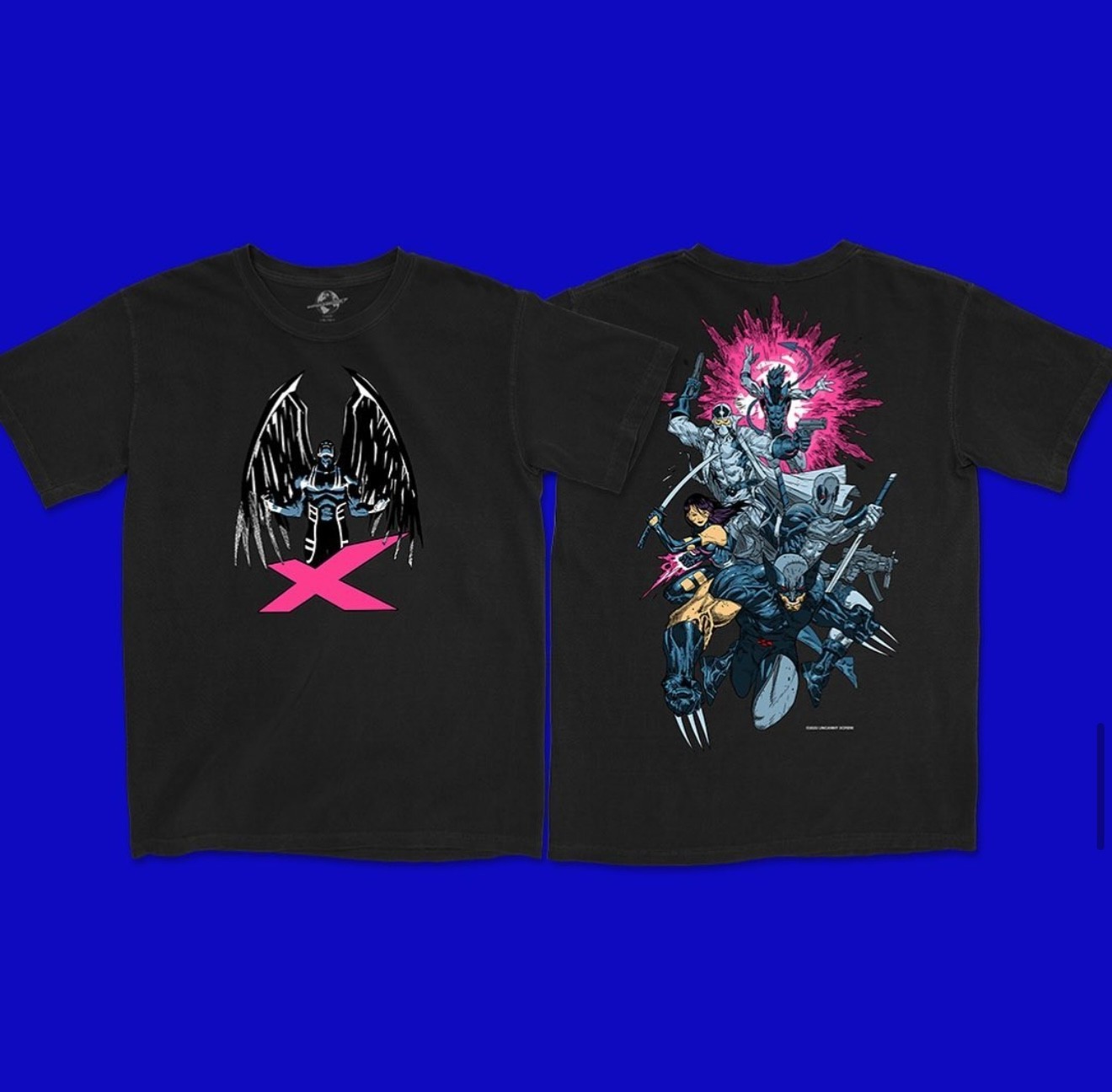 Uncanny X-Force Tee Shirt x-men wolverine psylocke deadpool whitegold industries