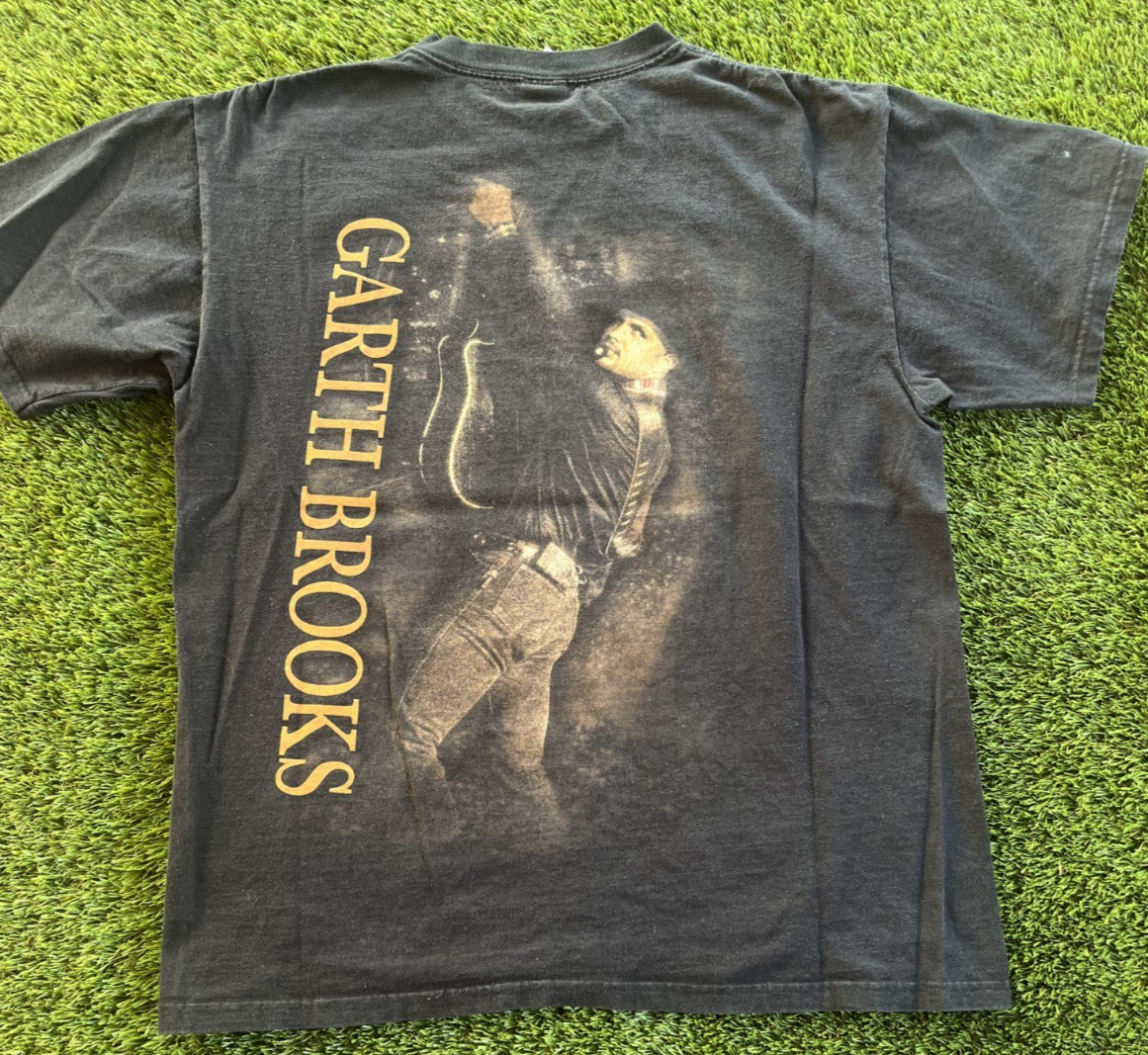 Vintage Y2K Garth Brooks Country Cowboy Music Shirt LA 08 Fire Fighter Large