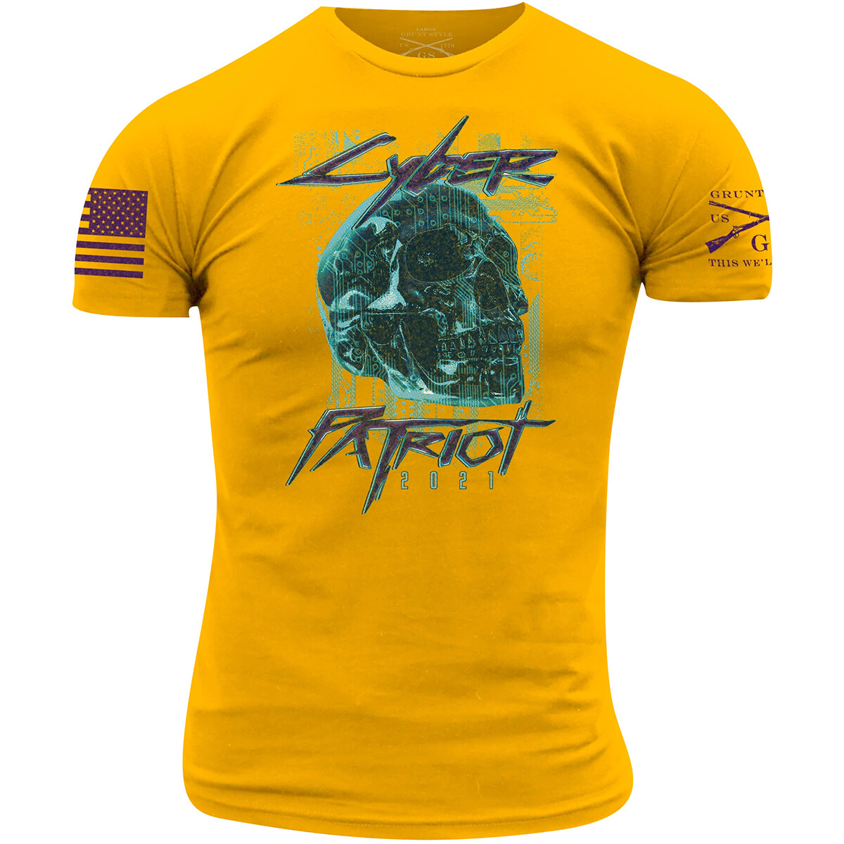 Grunt Style Cyber Patriot T-Shirt – Yellow