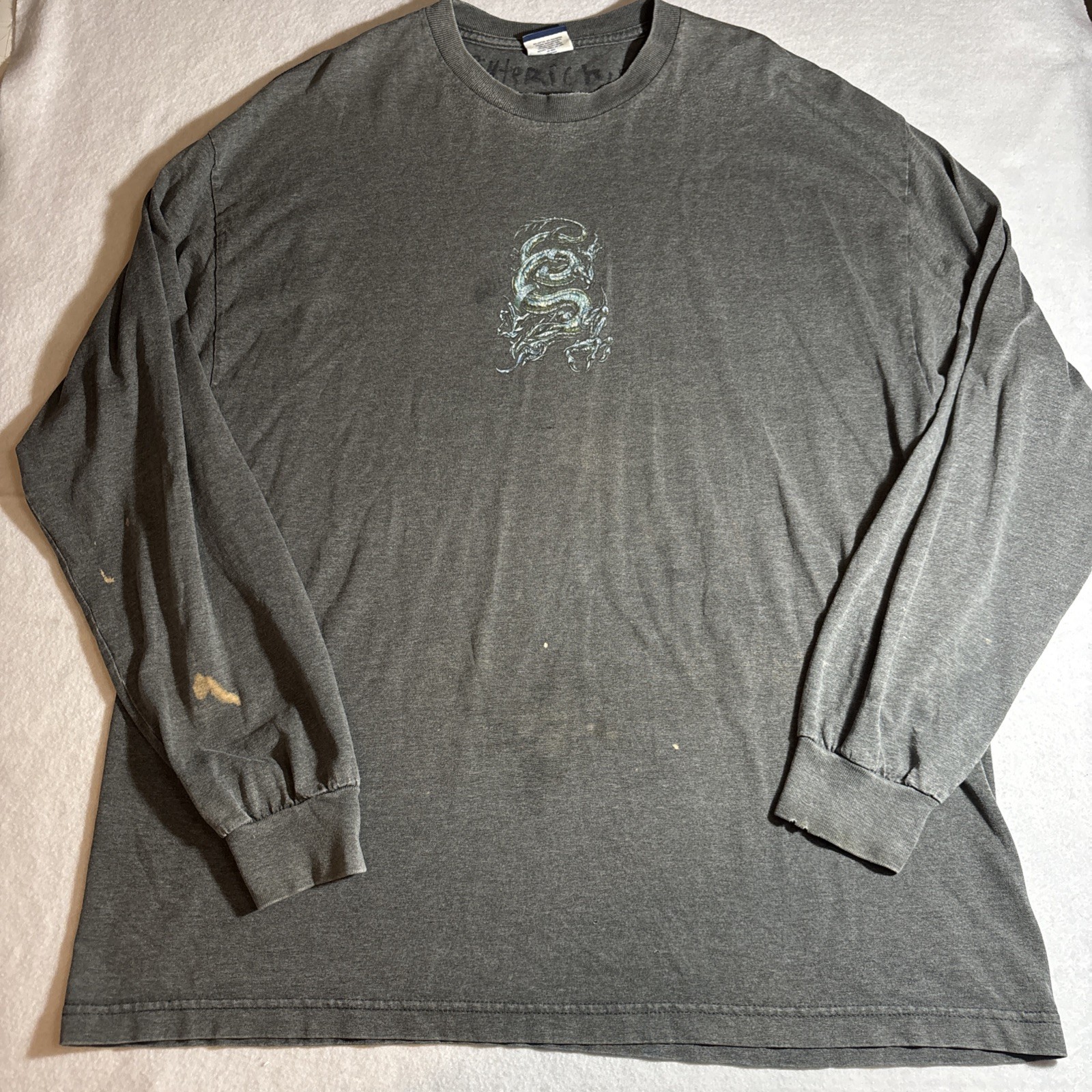 Y2K Shirt Mens 2XL Sideout Dragon Long Sleeves 90s Vintage Skate Surf USA