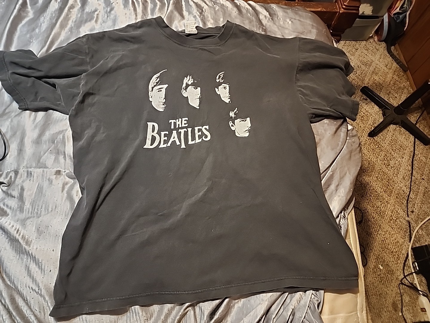 With Meet The Beatles Perfect Game Shirt 2XL