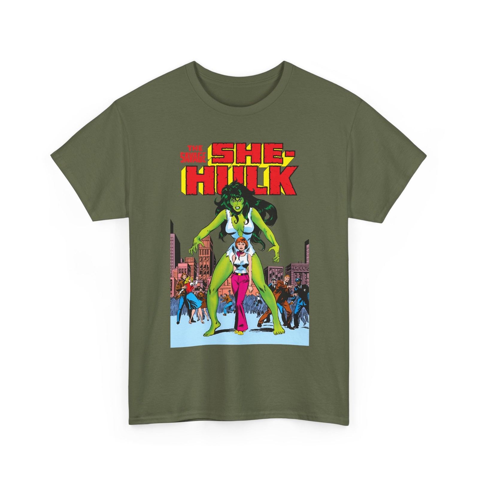 Savage She-Hulk T-Shirt John Buscema Art #1 Cover Marvel Comics Vintage-Style