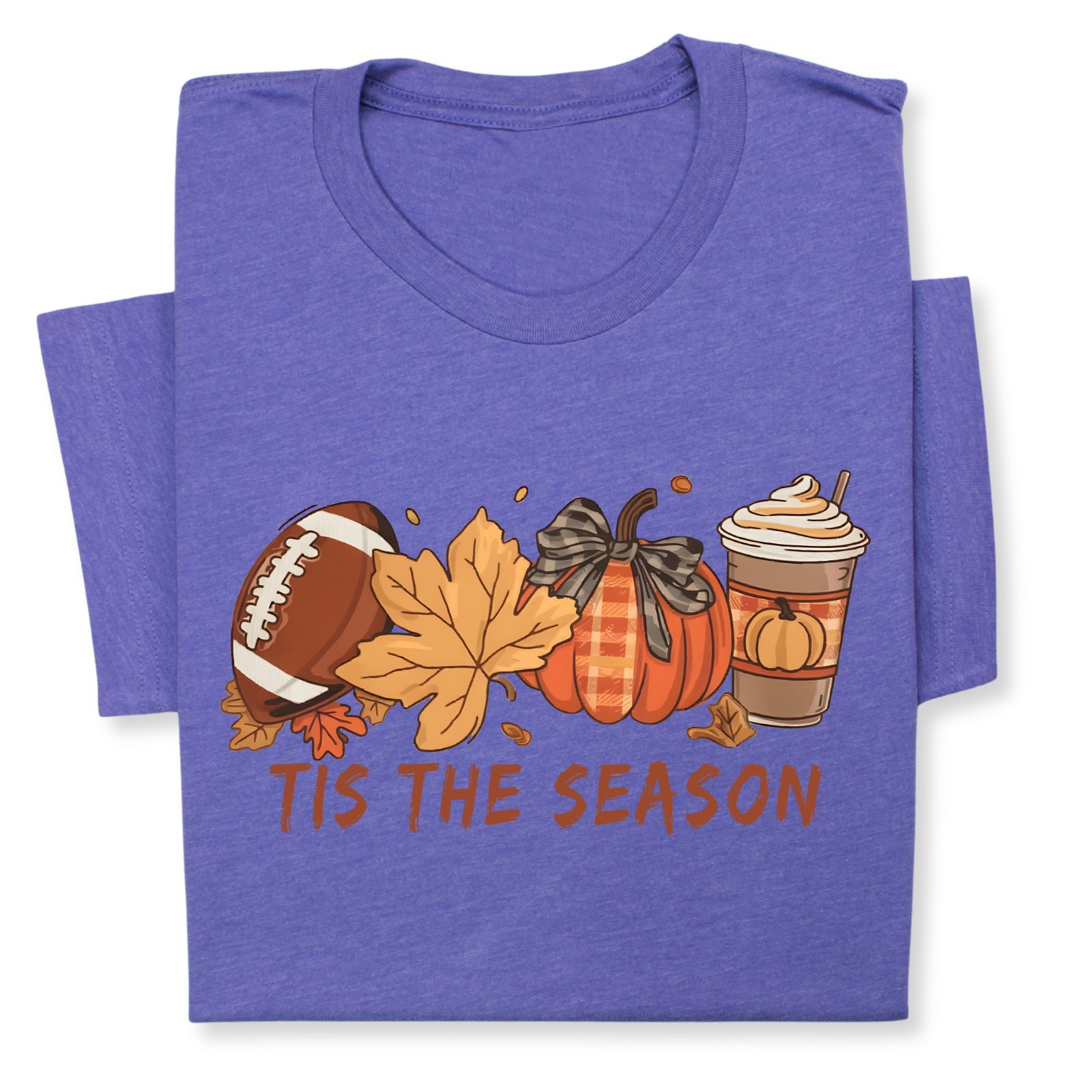 Tis the Season Fall T-Shirt, Pumpkin Spice & Football Autumn Tee