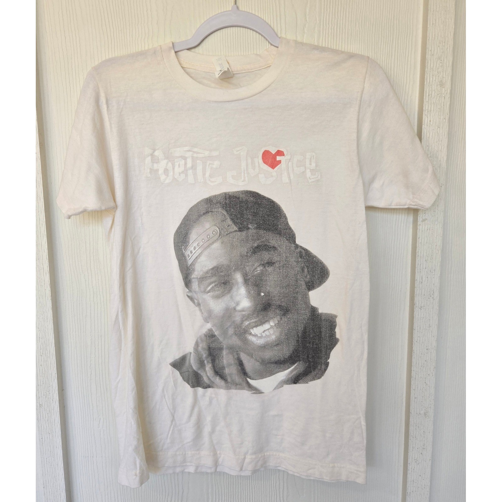Poetic Justice Tupac Graphic T-Shirt Sz S Hip Hop Streetwear Indie Retro 90sY2K