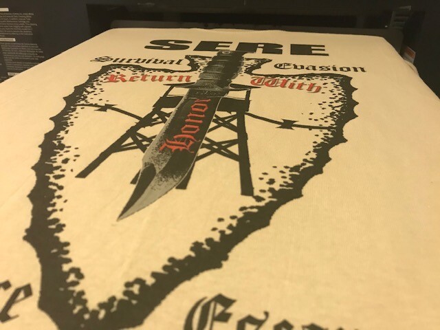 SERE Training T-Shirt Survival Evasion Resistance Escape Army Navy Special Ops