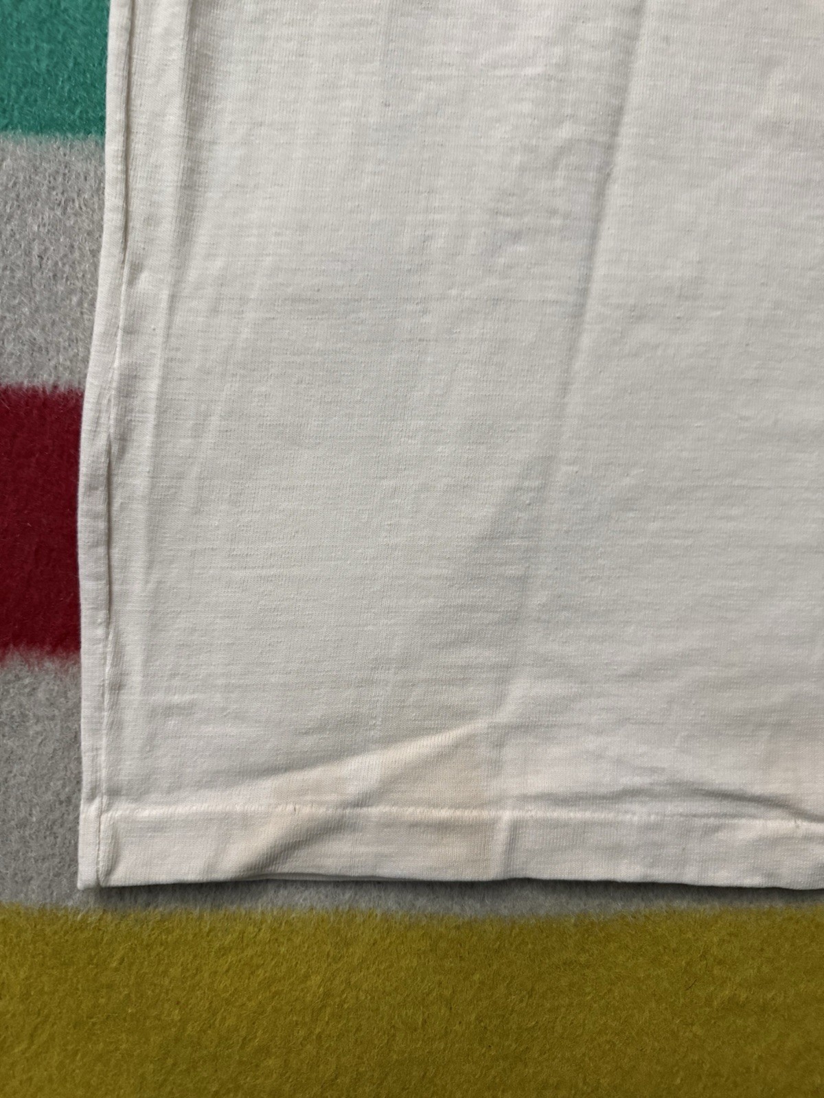 Vintage 30s 40s Paneled White Blank Tee Jersey All 100% Cotton 20.5×30 Very Rare