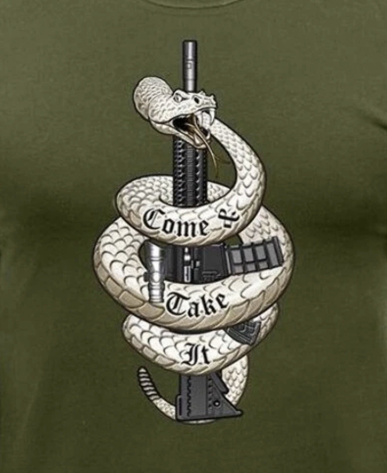 Rothco 61560 “Come & Take It” 2A OD Olive Drab Green T-Shirt – Size XL – NWT