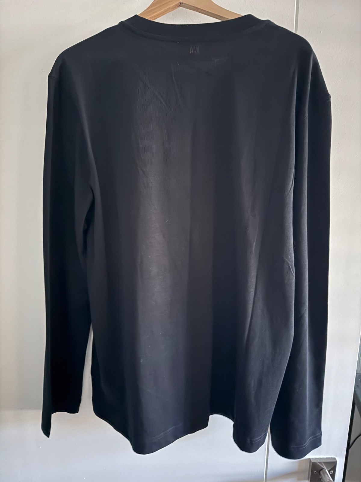 Authentic AMI Paris Long Sleeve T-Shirt NWT Unisex Organic Cotton Made Portugal