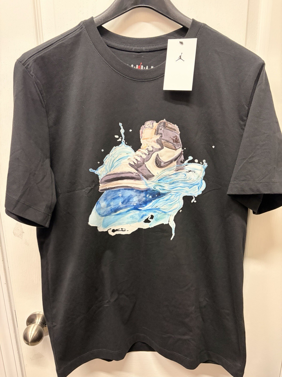 Air Jordan Graphic Print Men’s Black Crew Neck Short Sleeve T-Shirt L