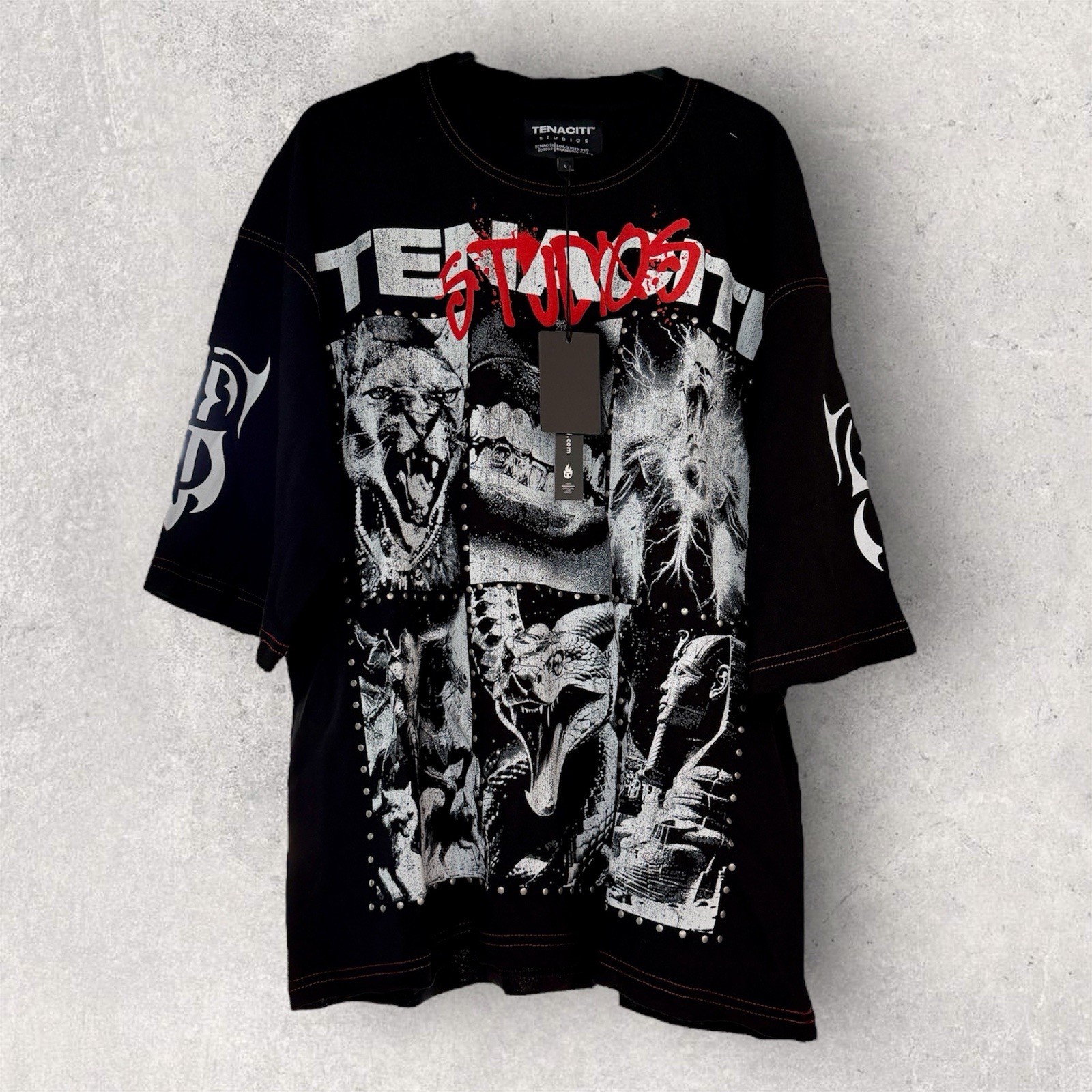 Tenaciti Studios Shirt – New With Tags – Black Graphic Oversized Tee Size Large