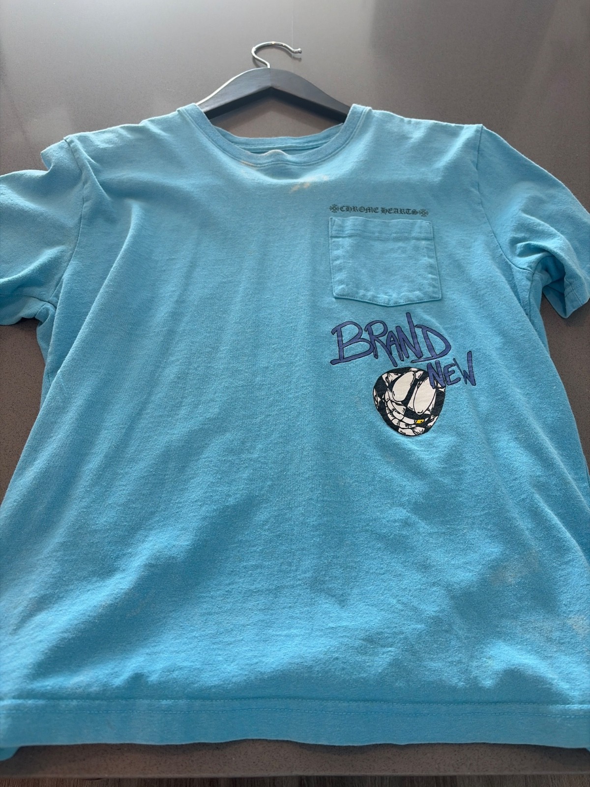 Chrome Hearts T Shirt Matty Boy Brain Brand New Word Size XL X-Large Blue