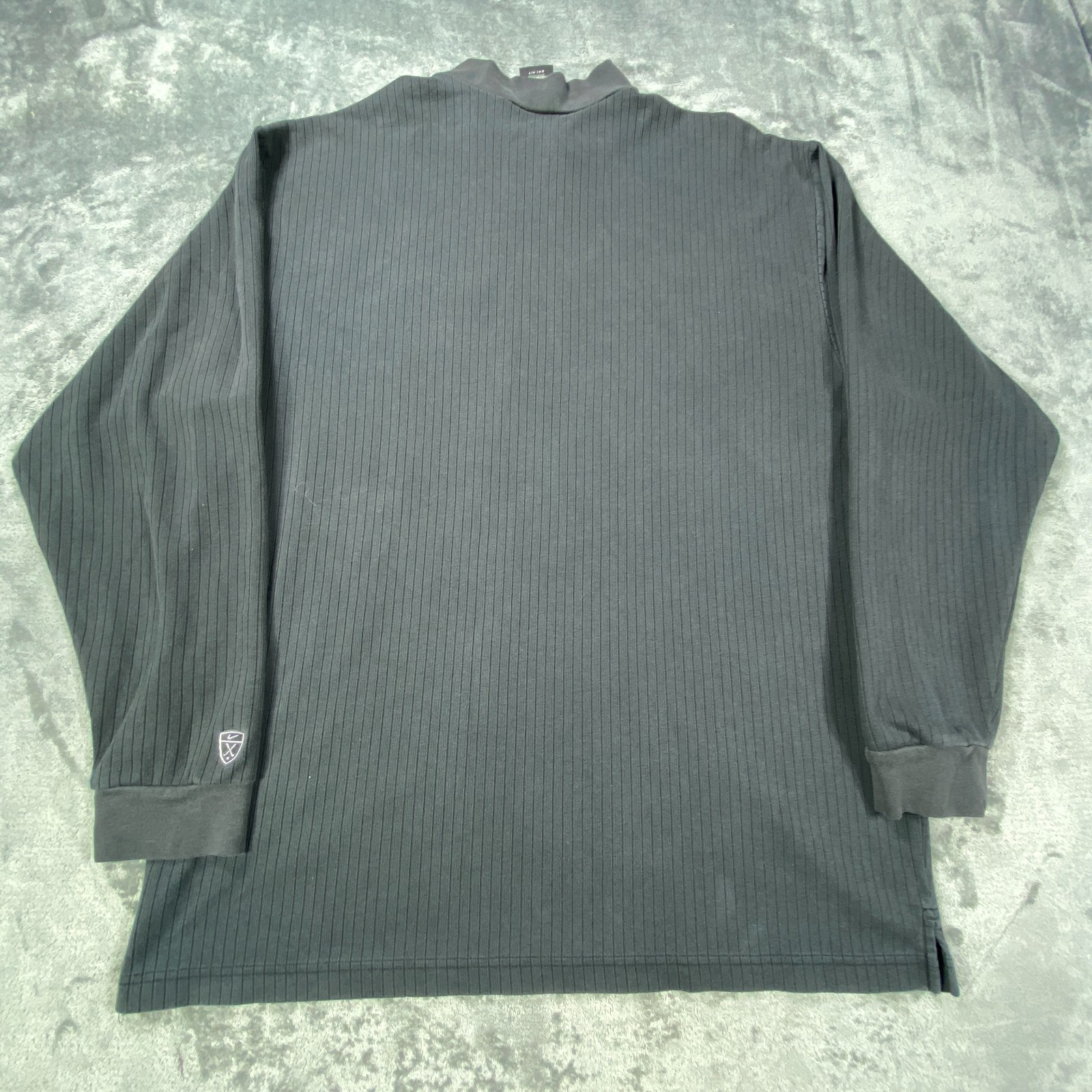 Vintage Nike Golf Mock Neck Sweatshirt Large Dri Fit Athletic Top Swoosh Y2K