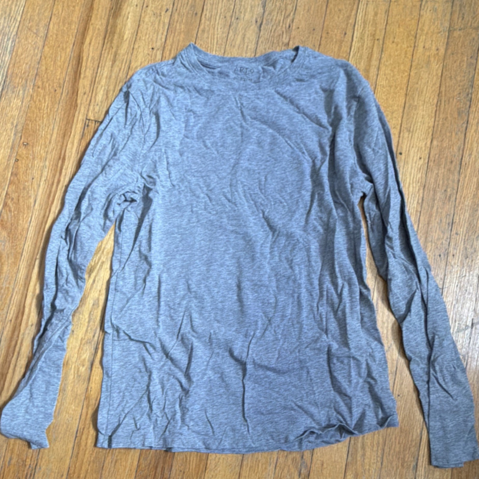 APT.9 Premier Flex Gray Lightweight Men’s Long Sleeve T-Shirt M Cotton Spandex