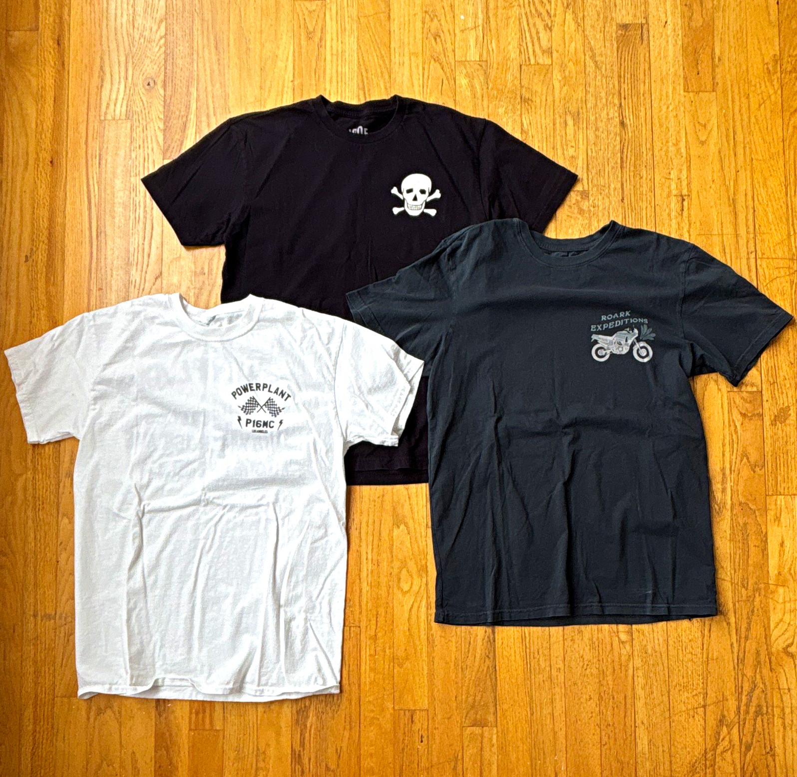 Roark Motorcycle Skull Jane Moto T-Shirt Lot Crew Neck Cotton Medium Adult Kid