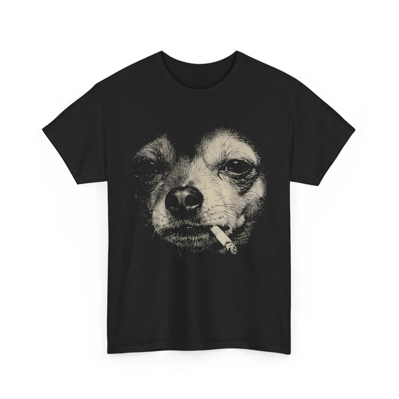 Dog Smoking Cigarette Shirt, Funny Chihuahua Meme Women Men T-Shirt
